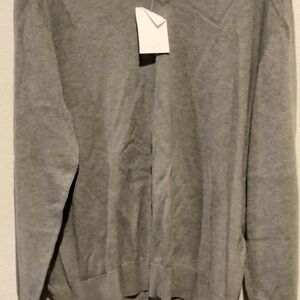 Lands' End Heather Gray Long Sleeve  Light Sweater, Vintage